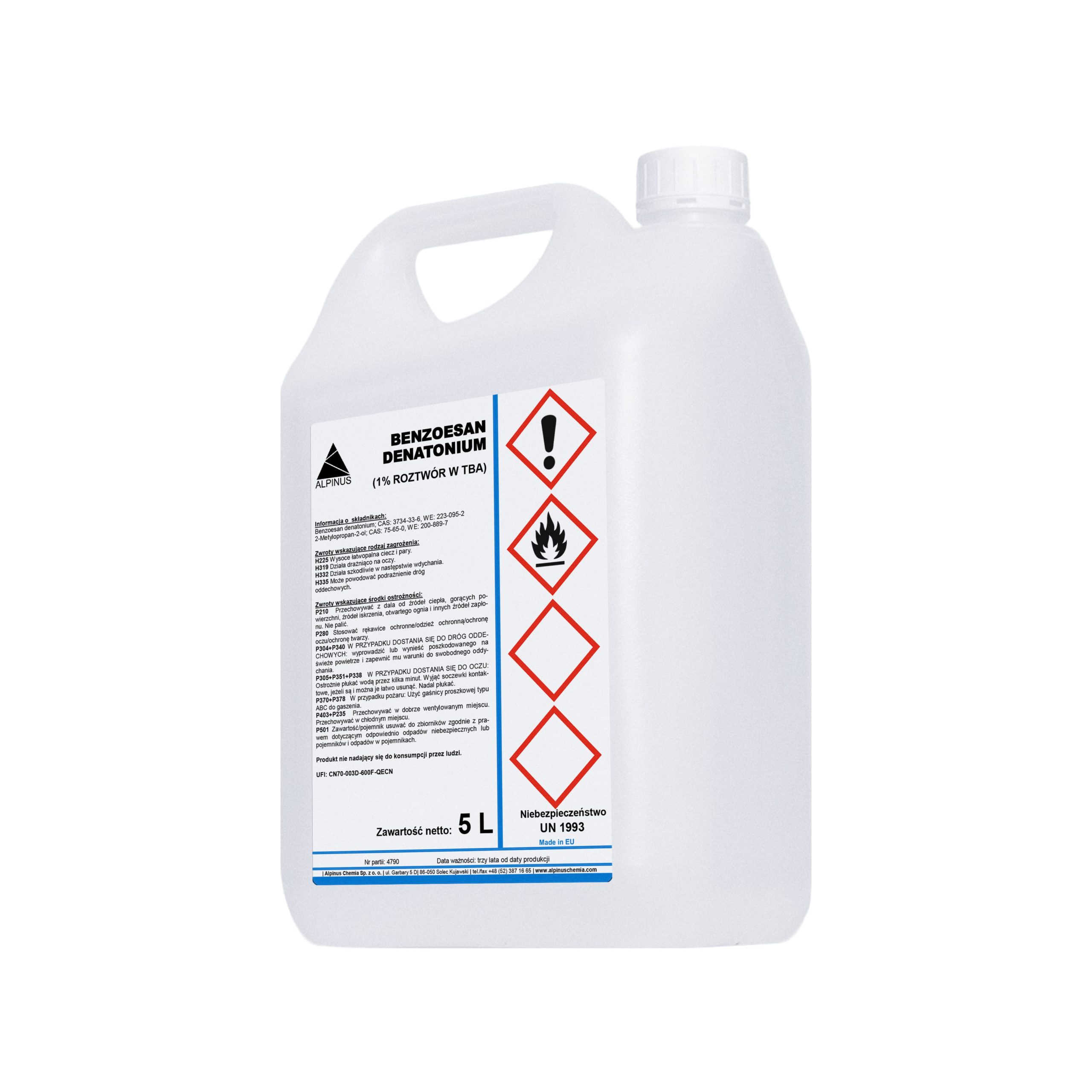 Bezoesan Denatonium (BITREX) - 1% Roztwór w alkoholu Tert-Butylowym - obrazek 2